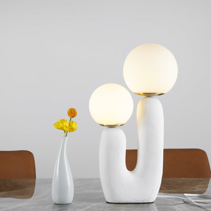 LumiVetro - Lámpara de Mesa Contemporánea de Vidrio y Resina
