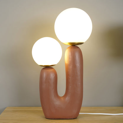 LumiVetro - Lámpara de Mesa Contemporánea de Vidrio y Resina