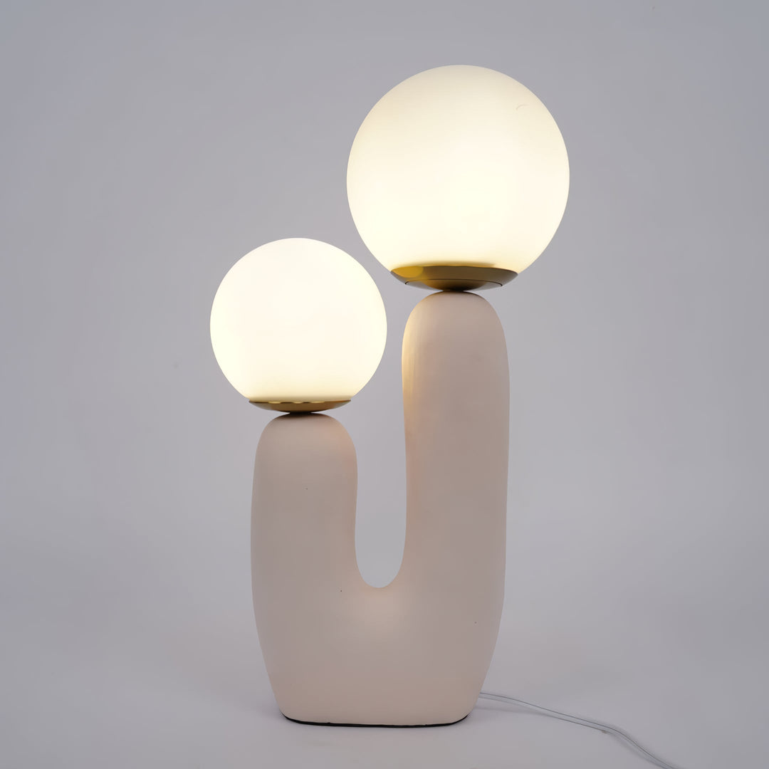 LumiVetro - Lámpara de Mesa Contemporánea de Vidrio y Resina