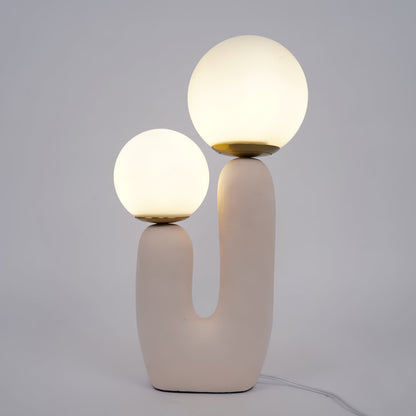 LumiVetro - Lámpara de Mesa Contemporánea de Vidrio y Resina