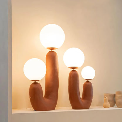 LumiVetro - Lámpara de Mesa Contemporánea de Vidrio y Resina
