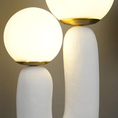 LumiVetro - Lámpara de Mesa Contemporánea de Vidrio y Resina