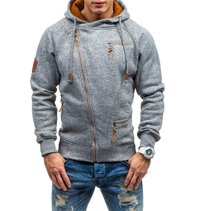 Sudadera informal con capucha y bolsillos para hombre