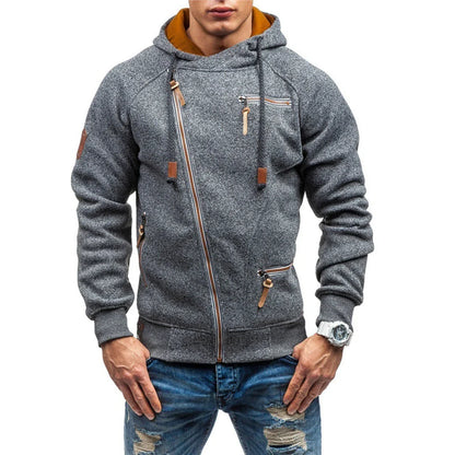 Sudadera informal con capucha y bolsillos para hombre