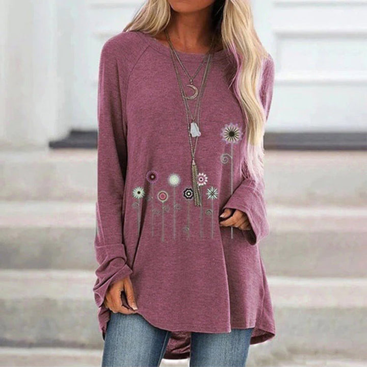 Sudadera con bordado floral en 3D: textura suave y elegancia sutil