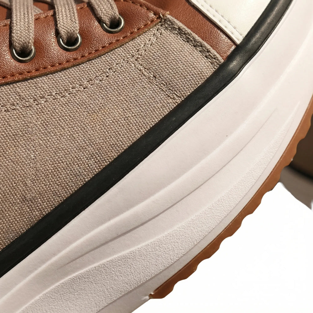 Platavy - Zapatillas deportivas con plataforma y cordones para mujer