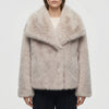 Chaqueta de Invierno de Piel Sintética Semi-Ajustada