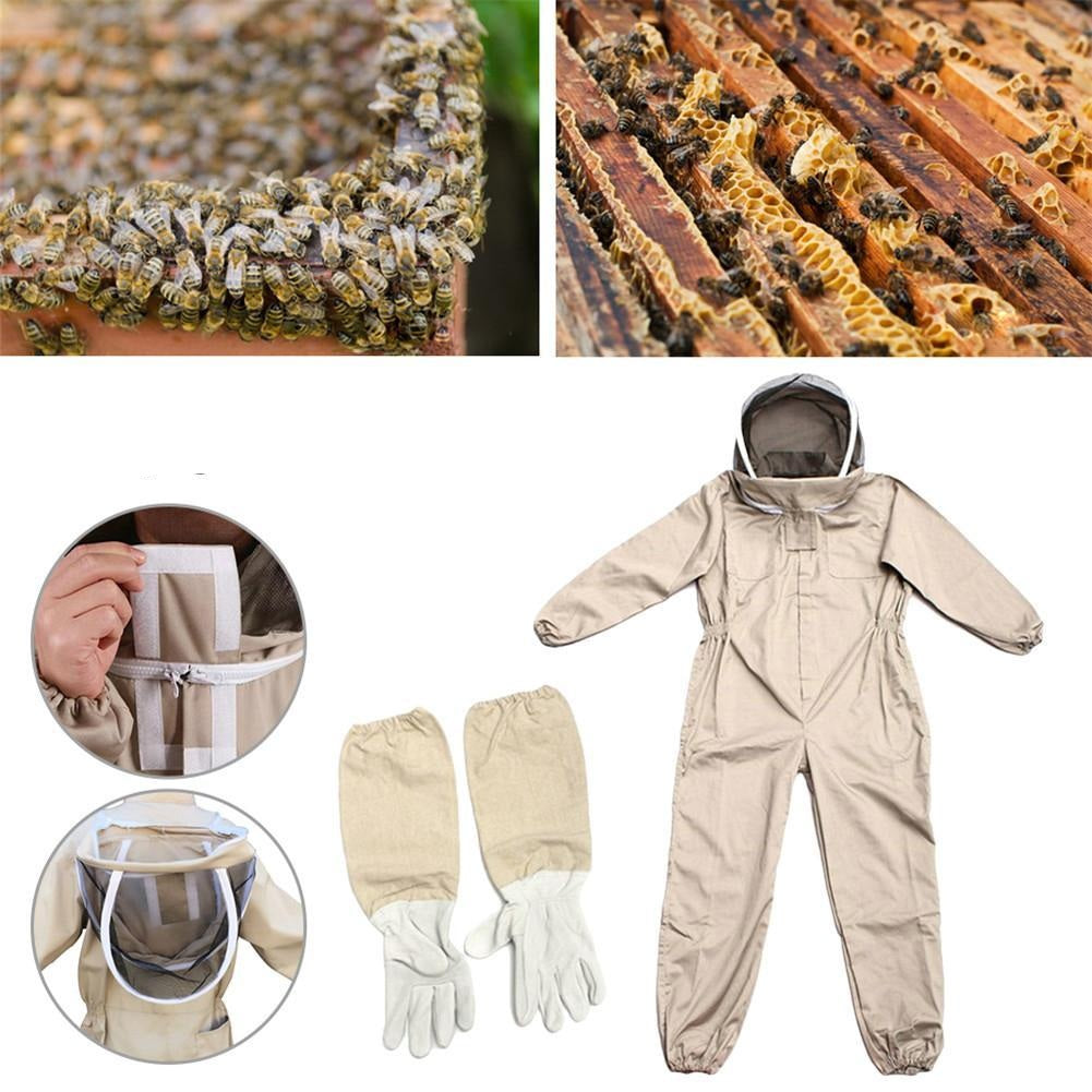 Traje de apicultor profesional de cuerpo completo con ventilación y guantes protectores