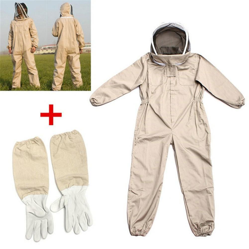 Traje de apicultor profesional de cuerpo completo con ventilación y guantes protectores