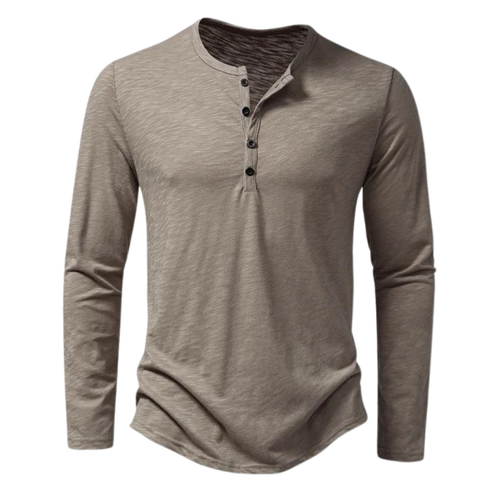 Camisa de algodón de manga larga casual para hombres