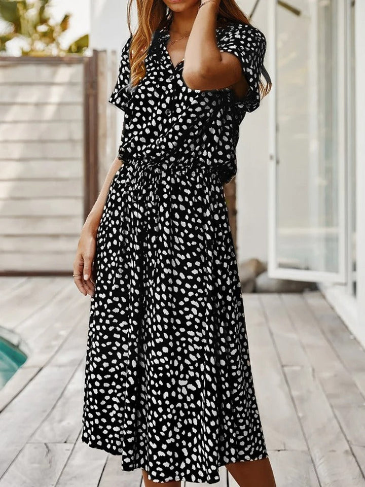 Vestido de Verano con Estampado, Elegante y Cómodo