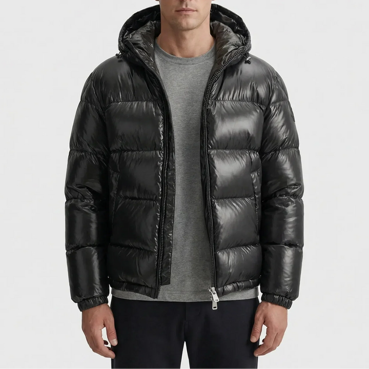 Quiltex - Chaqueta acolchada con capucha para hombre