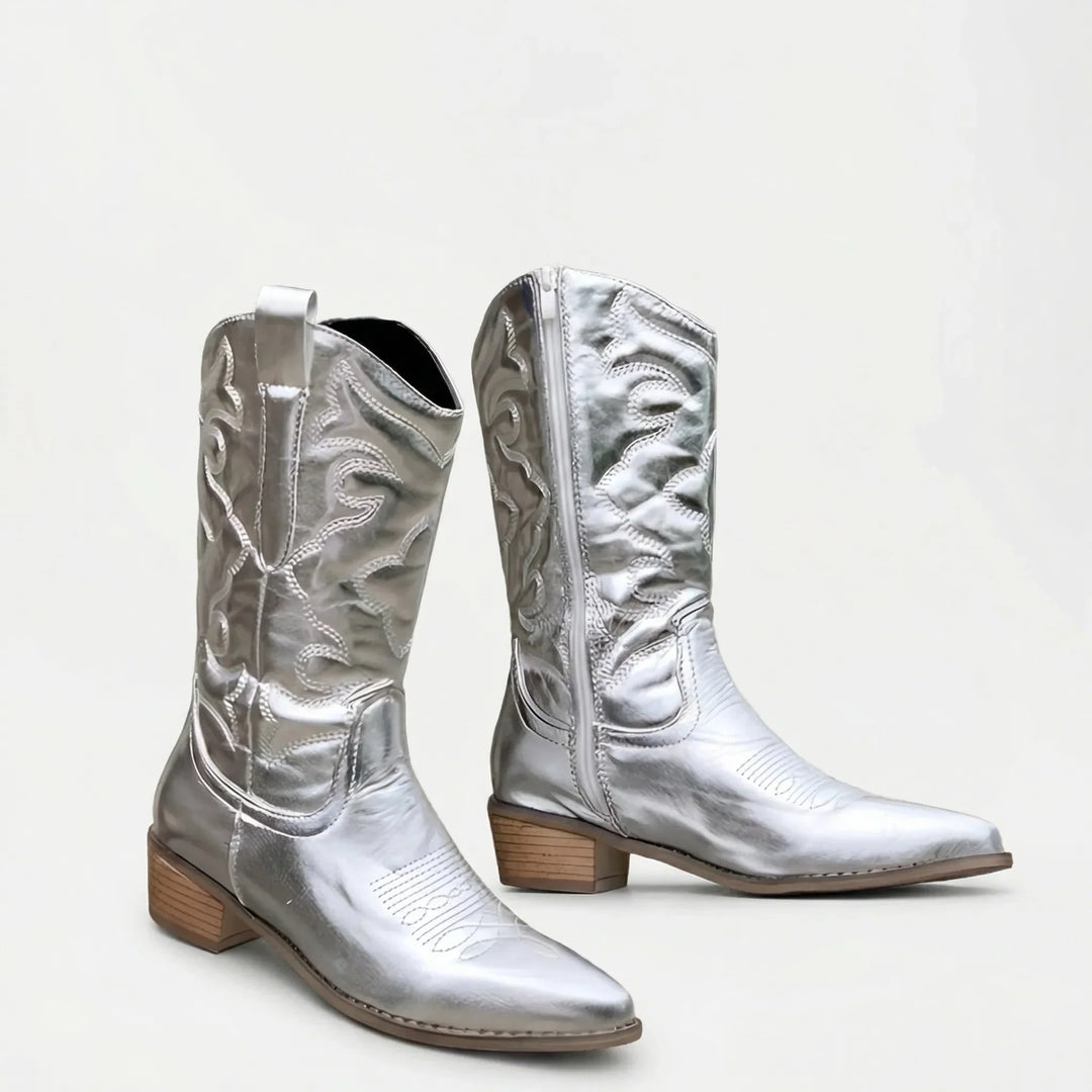 Ranchella - Bota vaquera hasta la rodilla con punta afilada