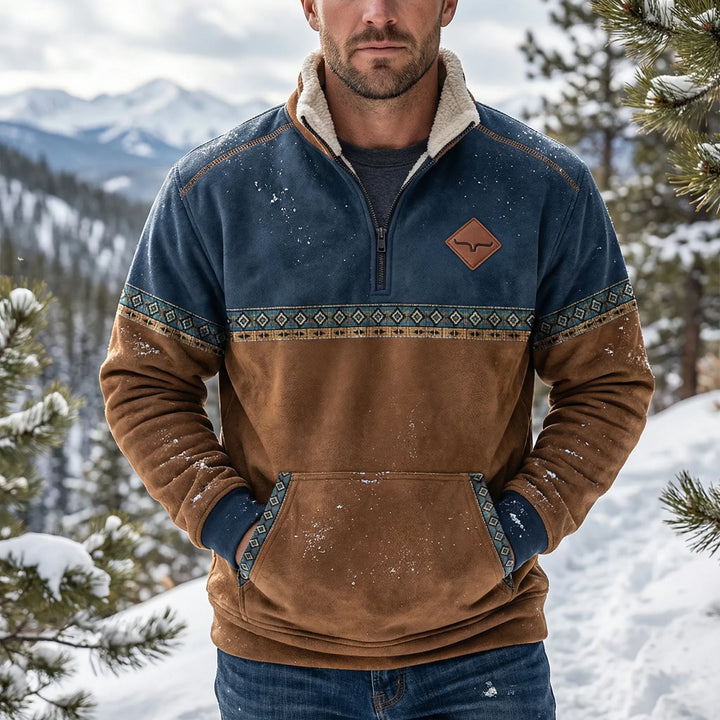 Ranchvex - Sudadera con forro polar y cremallera de un cuarto