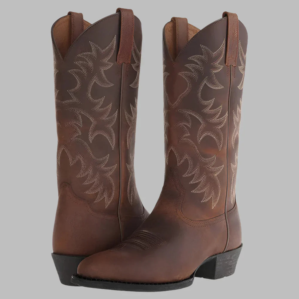 Rangelon - Bota vaquera estilo western sin cordones