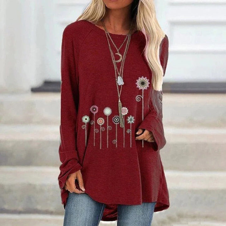 Sudadera con Bordado Floral 3D Textura Suave para Mujeres