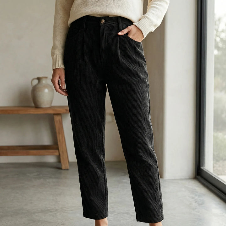 Ridgelle - Pantalones de pana de talle alto y pierna recta