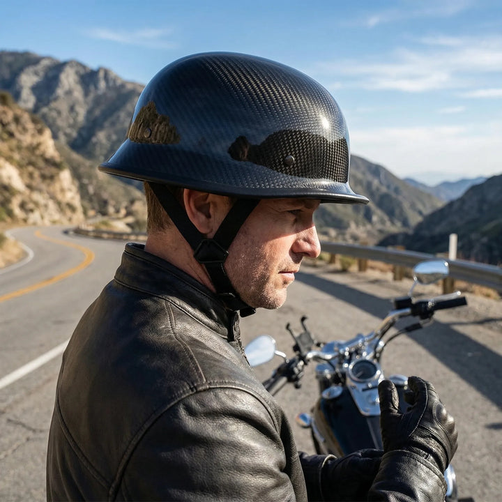 Ridlux - Casco tipo jet de estilo vintage para motociclistas