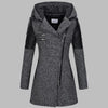 Abrigo Largo de Invierno con Capucha para Mujeres