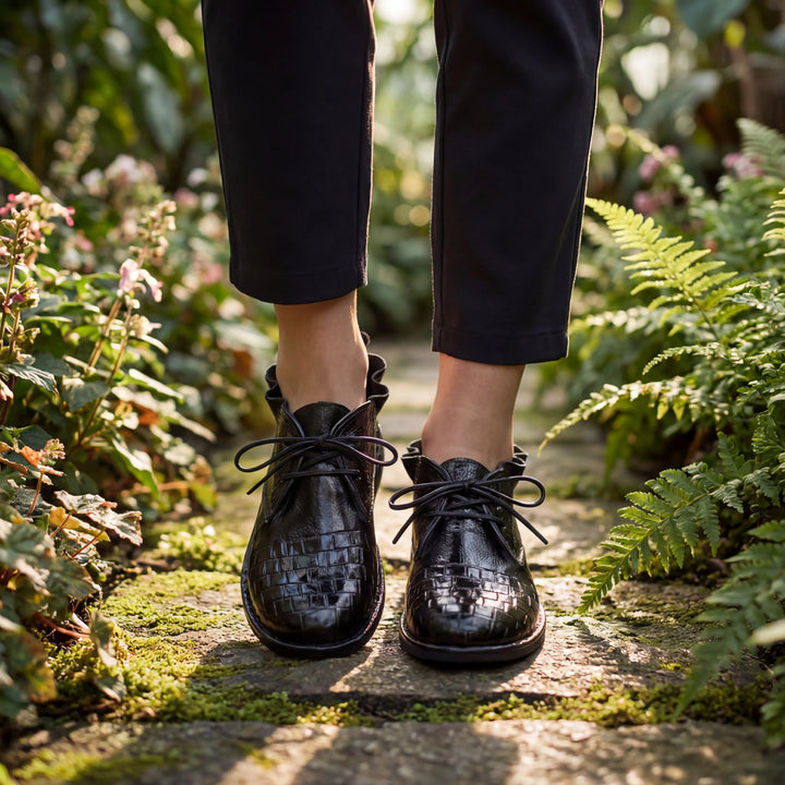 Ruscara - Zapatos planos con cordones hechos a mano