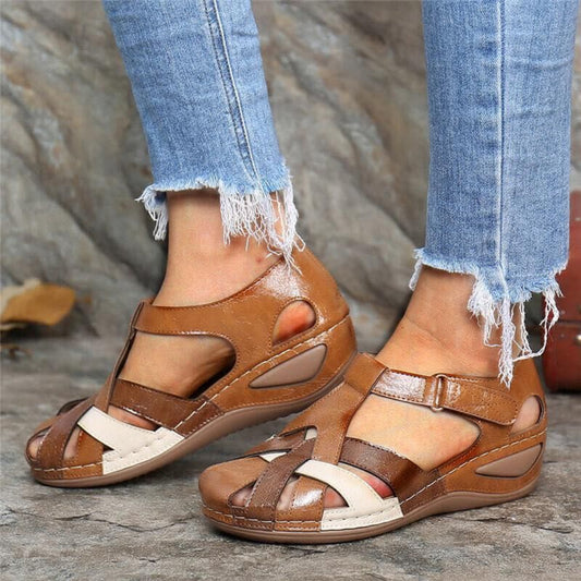 Sandalias cómodas de punta abierta para mujer