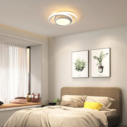 LumiBlanc - Lámpara de techo LED blanca redonda de 32W, luz cálida 3000K