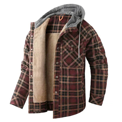 Camisa de Cuadros con Capucha para Hombre, Estilo Casual y Atemporal