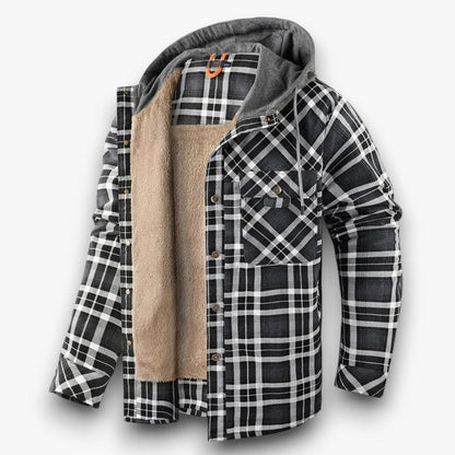 Camisa de Cuadros con Capucha para Hombre, Estilo Casual y Atemporal