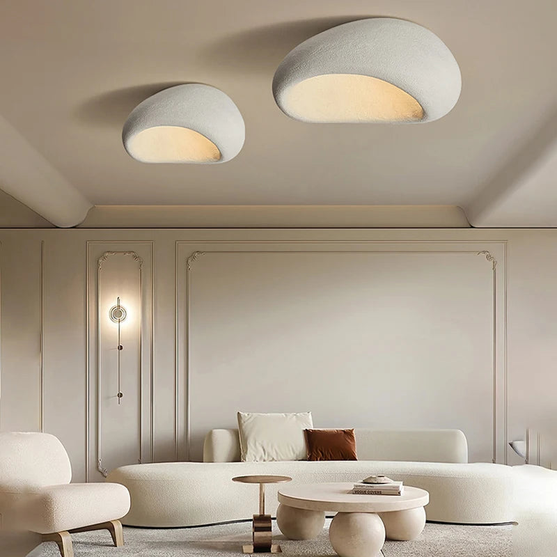 LumiNordic - Lámpara de techo LED estilo Wabi-Sabi minimalista