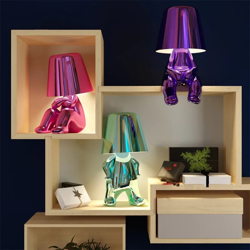 LumiThink - Lámpara de Mesa LED con Base de Resina