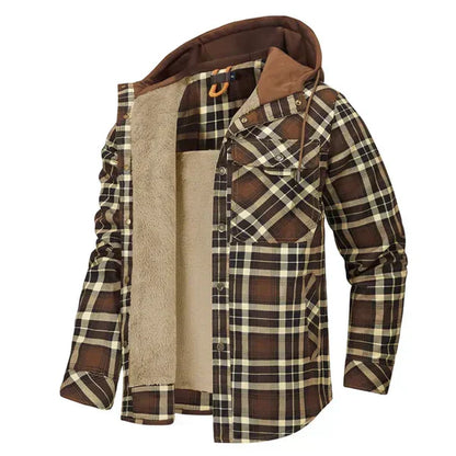 Camisa de Cuadros con Capucha para Hombre, Estilo Casual y Atemporal