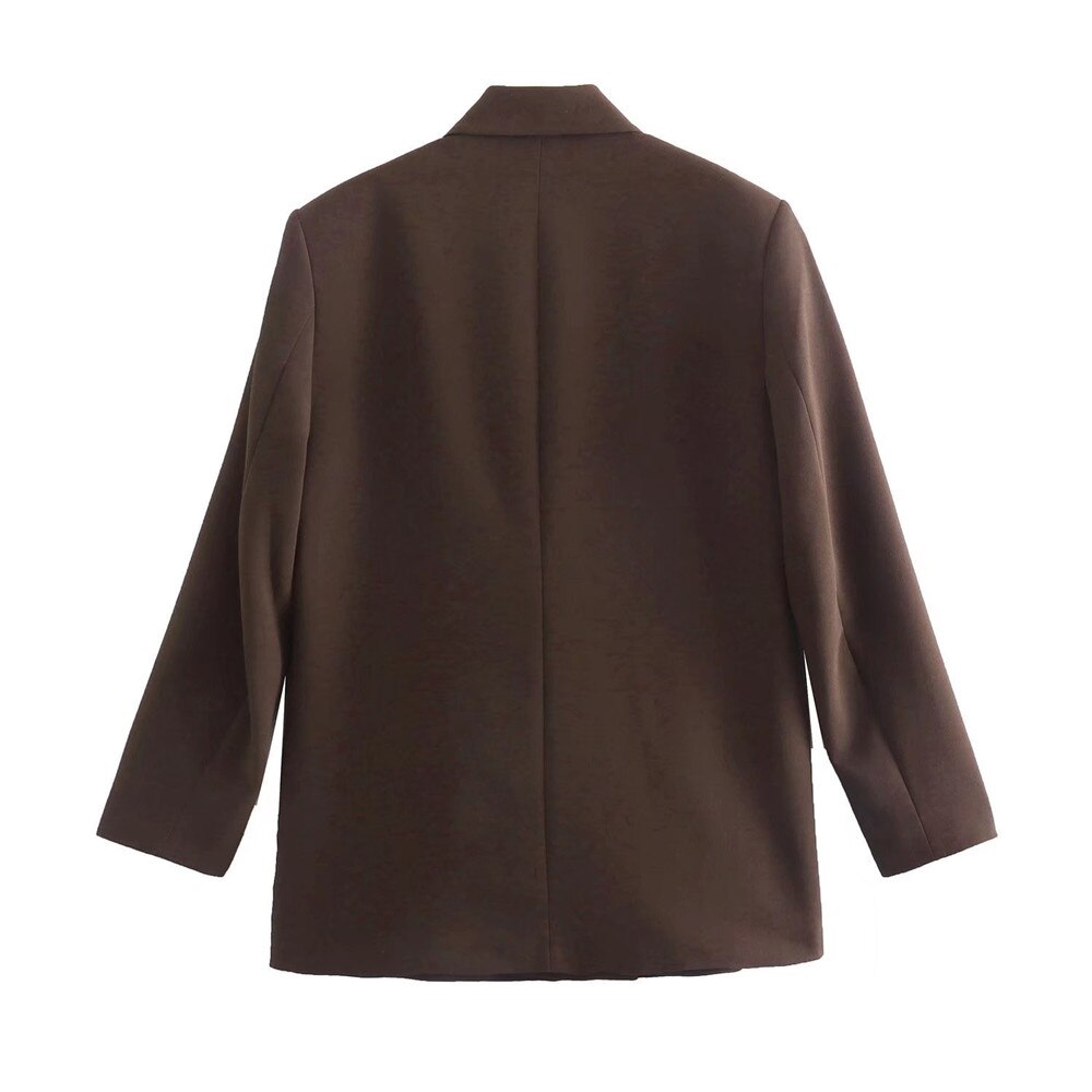 Elegante chaqueta de doble botonadura para mujer