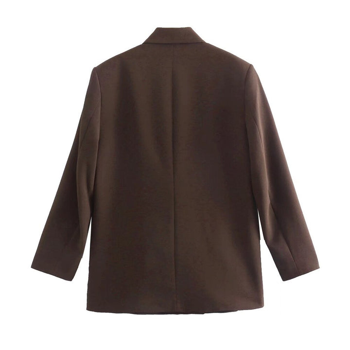 Elegante chaqueta de doble botonadura para mujer