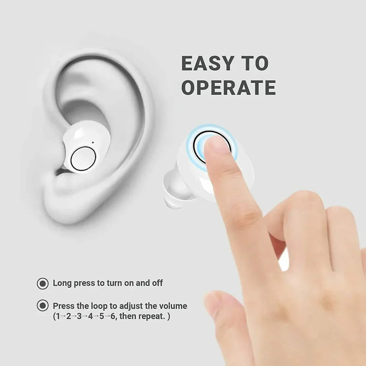 Audífonos recargables compactos con modos de sonido ajustables