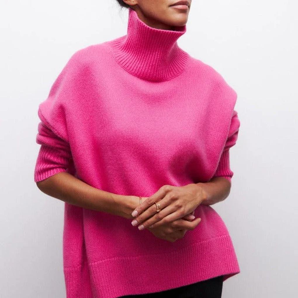 Suéter de Cuello Alto para Mujeres – Básico de Invierno