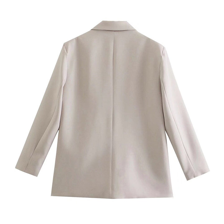Elegante chaqueta de doble botonadura para mujer