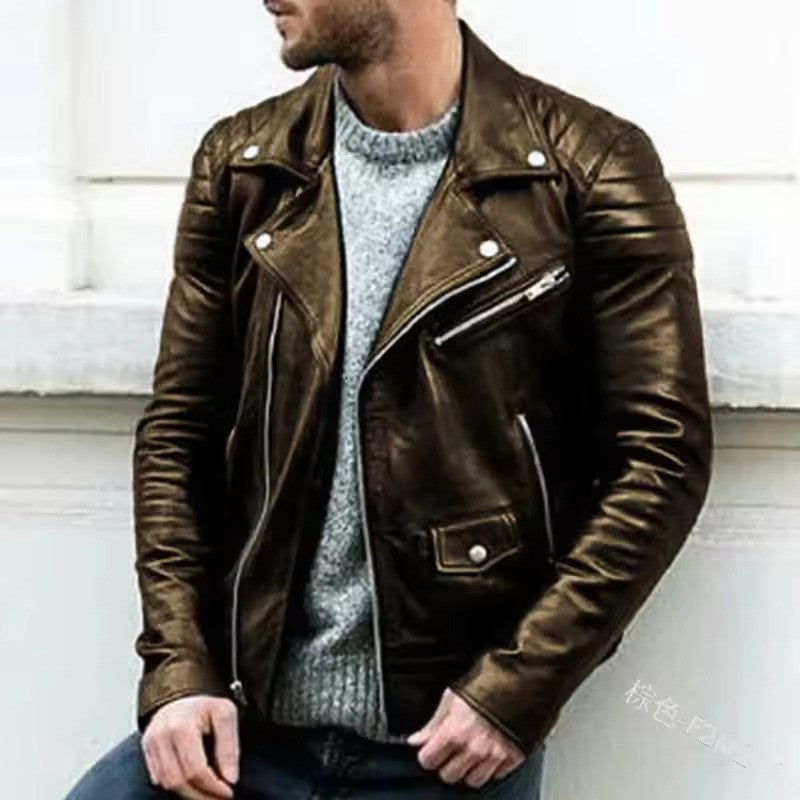 Chaqueta motera Rider de cuero auténtico