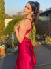 Vestido de noche para mujer Cuello halter sin mangas