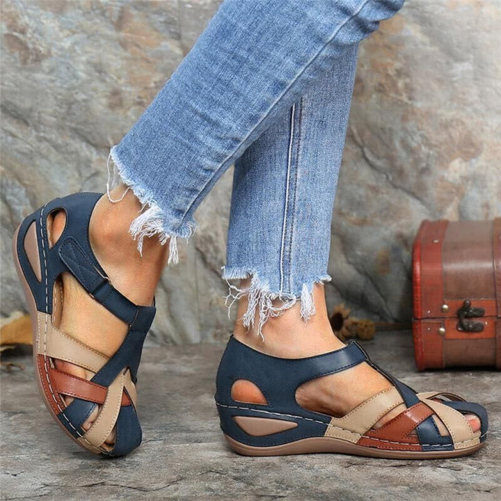 Sandalias cómodas de punta abierta para mujer