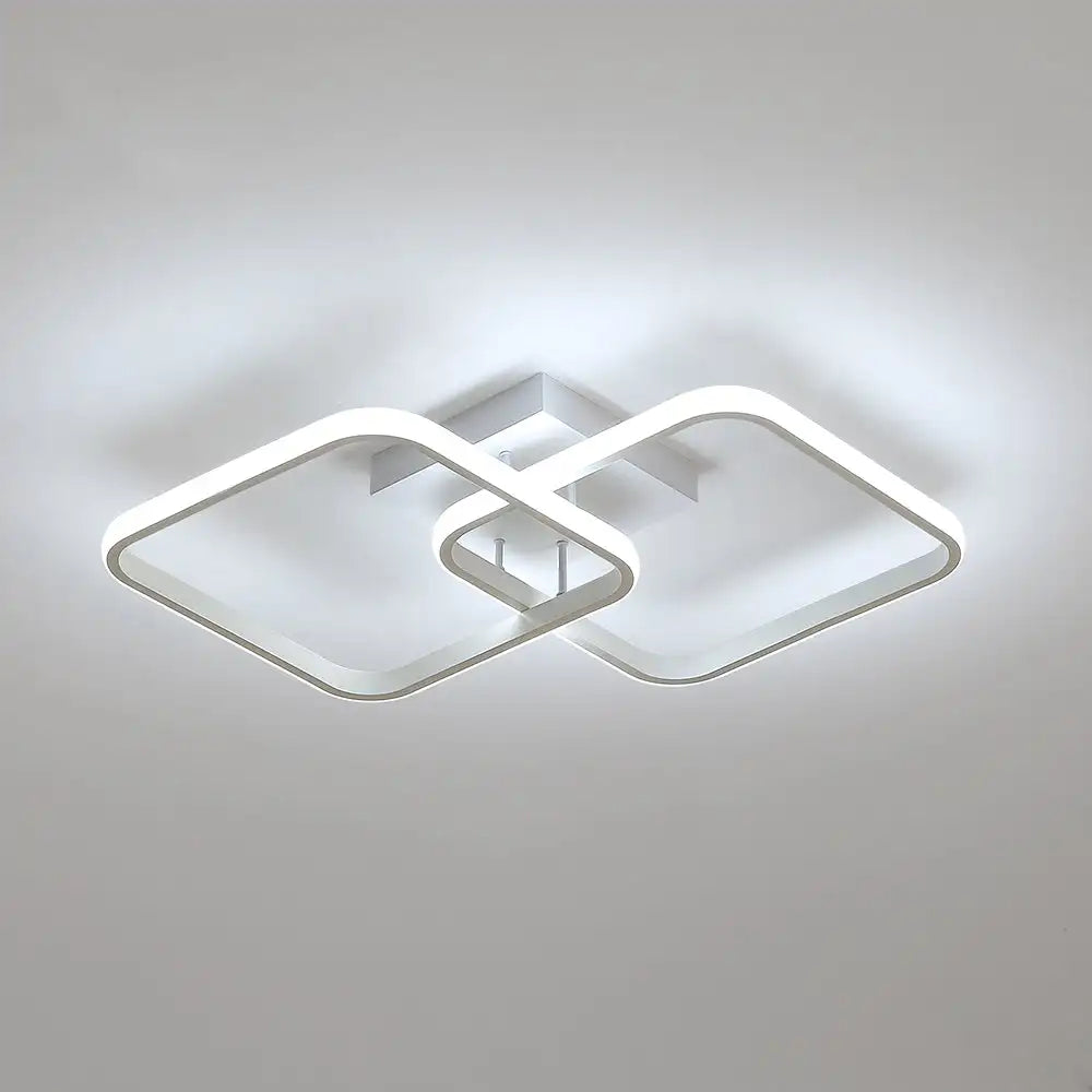 LumiSquare - Lámpara de techo LED moderna con diseño geométrico, 42W
