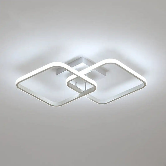 LumiSquare - Lámpara de techo LED moderna con diseño geométrico, 42W