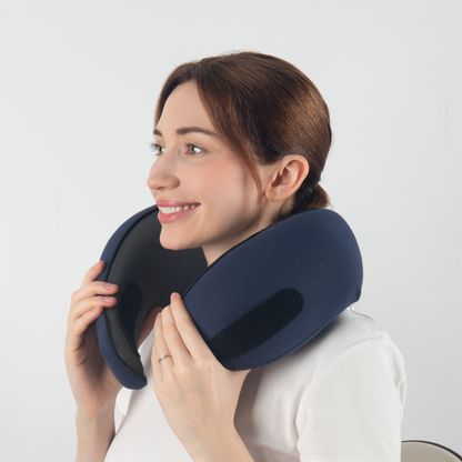 Almohada de Viaje de Espuma Viscoelástica con Soporte Ergonómico