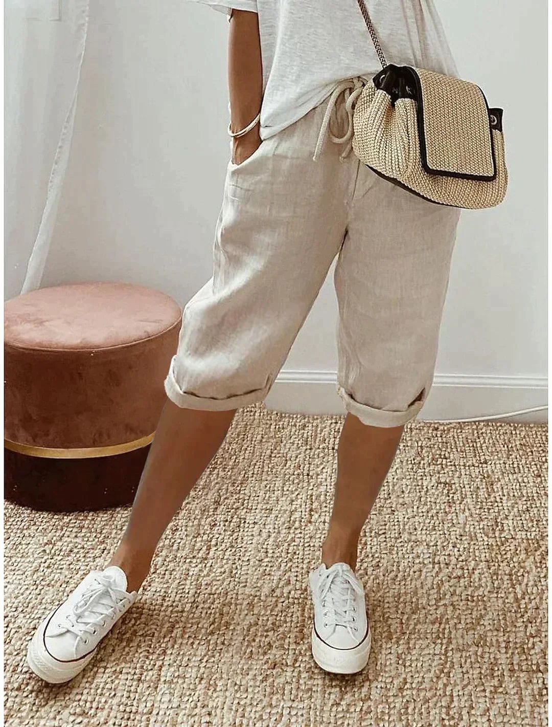 Pantalón de Lino Estilizado para Mujer: Frescura y Elegancia para el Verano