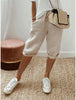 Elegantes pantalones de verano de lino para mujer