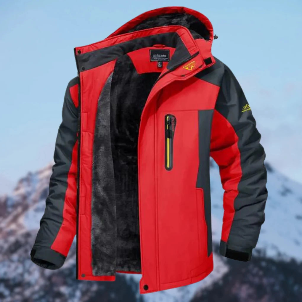 Chaqueta de invierno para hombre: estilo informal moderno con acabado impermeable.