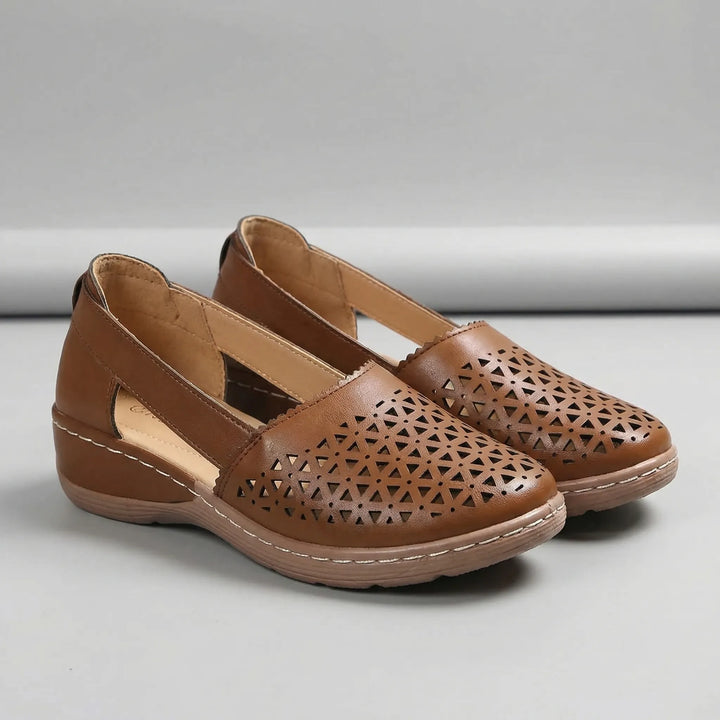 Sandrift - Sandalias de cuña sin cordones para mujer