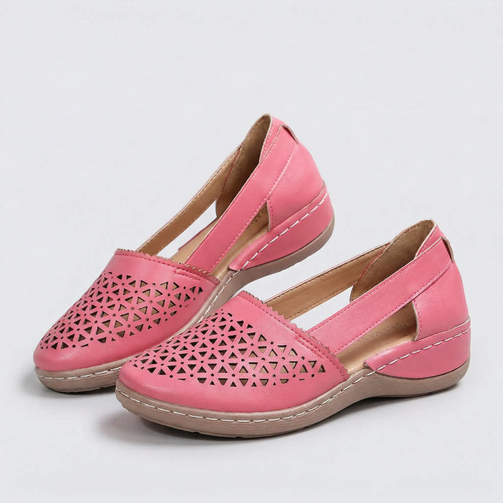 Sandriva - Alpargatas planas de cuña sin cordones