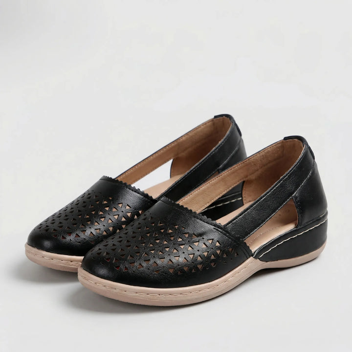 Sandriva - Alpargatas planas de cuña sin cordones