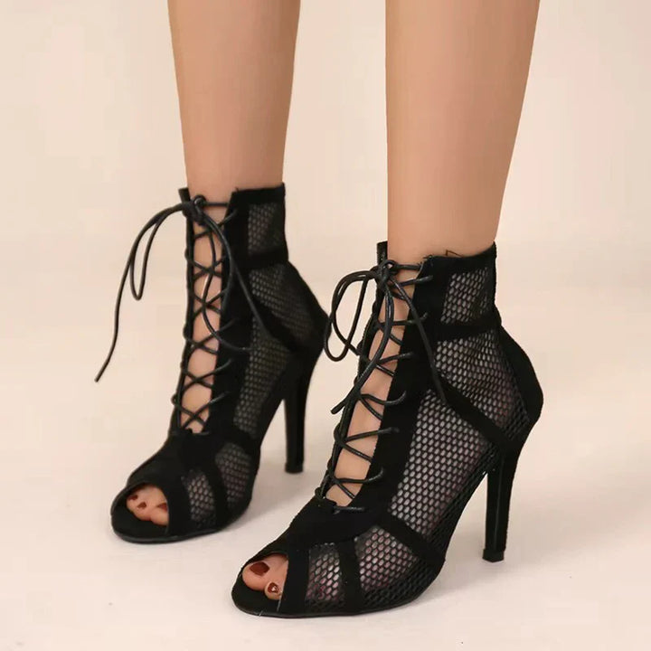 Zapatos de tacón elegantes con correa al tobillo