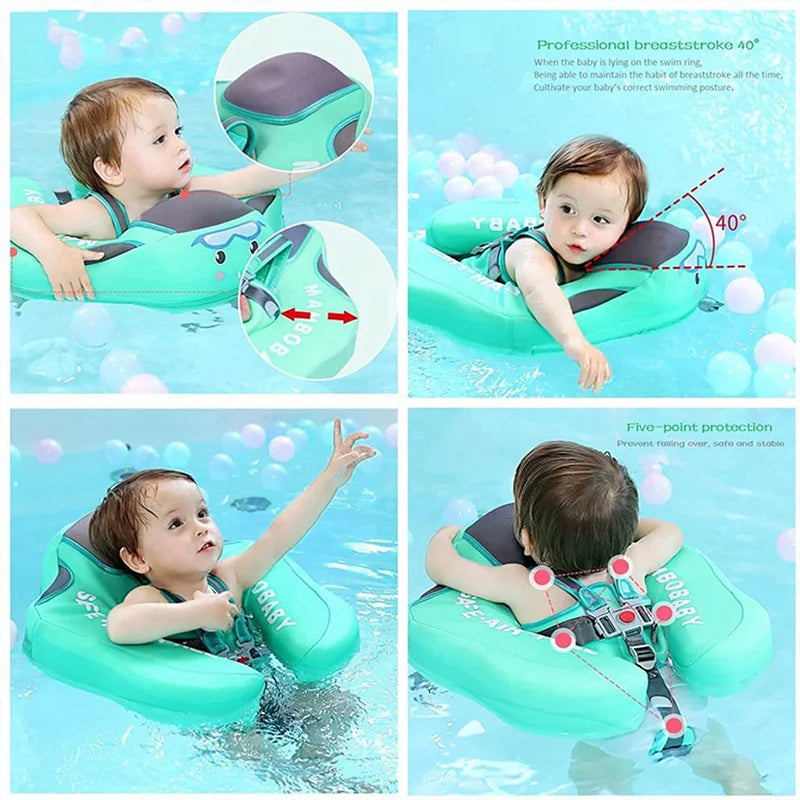 Anillo de natación para bebés con parasol
